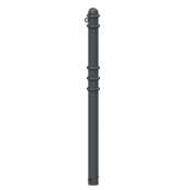 Ornamental bollard | Series 479B | � 76 mm | stationary, for casting in concretewith ground anchor, total length approx. 1300 mm | without lock | with 1 eyelet